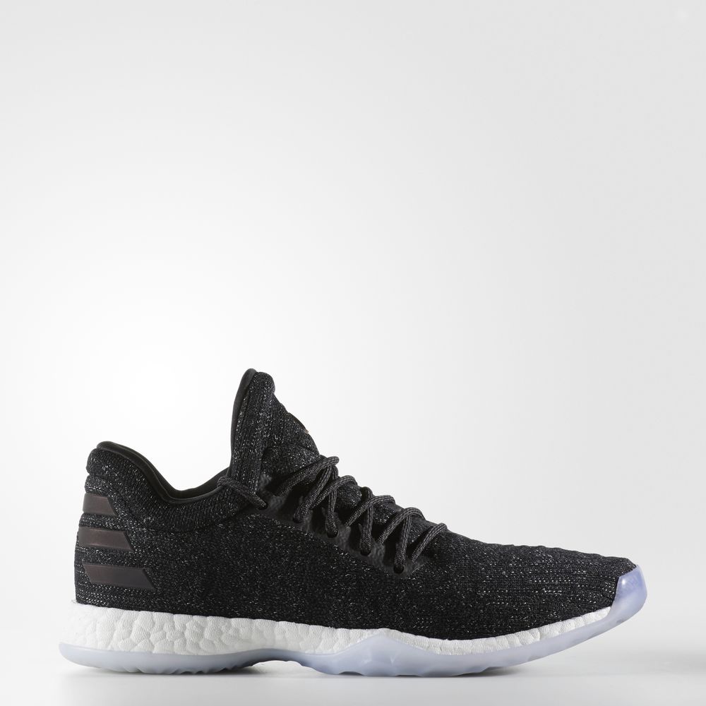 Adidas Harden Vol. 1 Ls Primeknit - παπουτσια μπασκετ ανδρικα - Μαυρα/Μαυρα/Ασπρα,Μέγεθος: EU 36 – 5